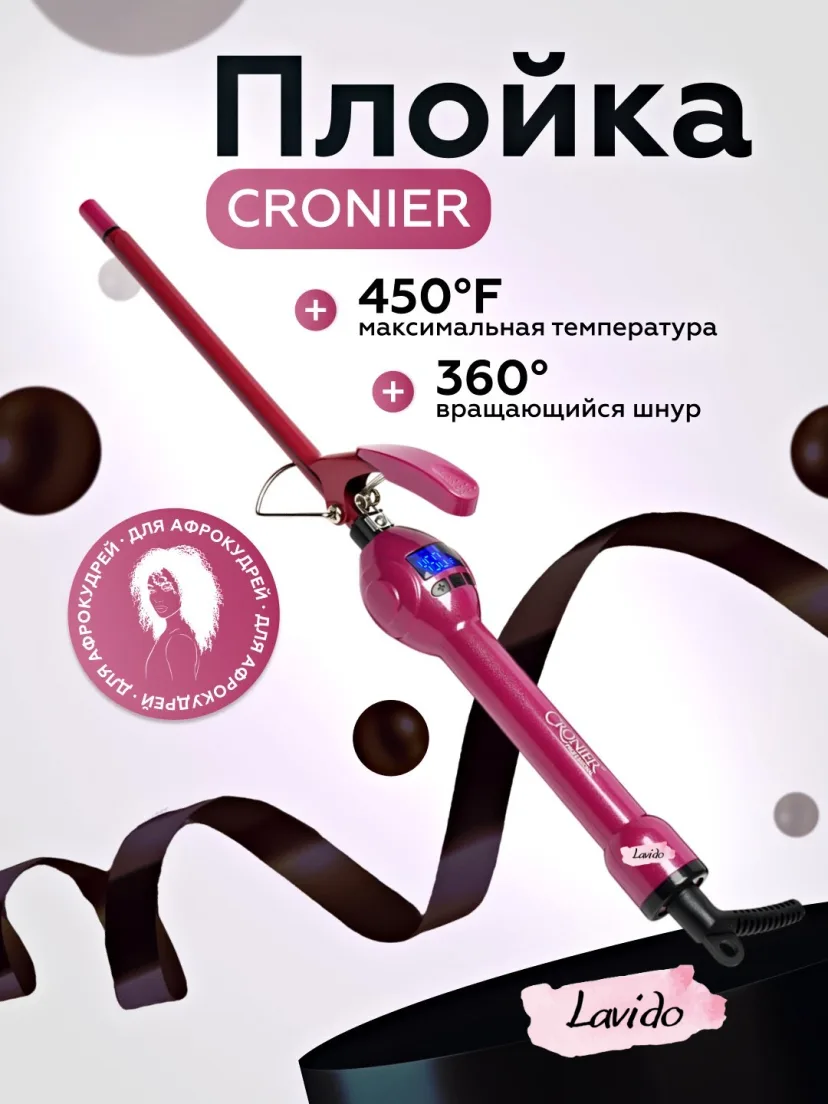 CRONIER CR-2013 Professional Afro Ployka, Keramika, 232°C, LCD