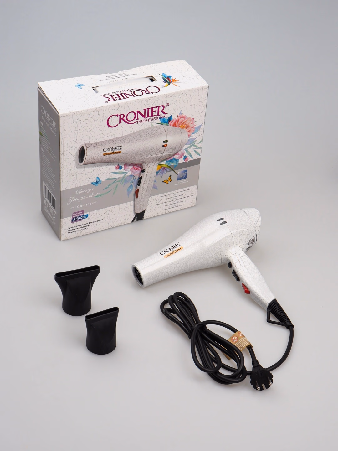 CRONIER CR-8102 Professional Phen: 2500W, Iontizatsiya bilan - 5