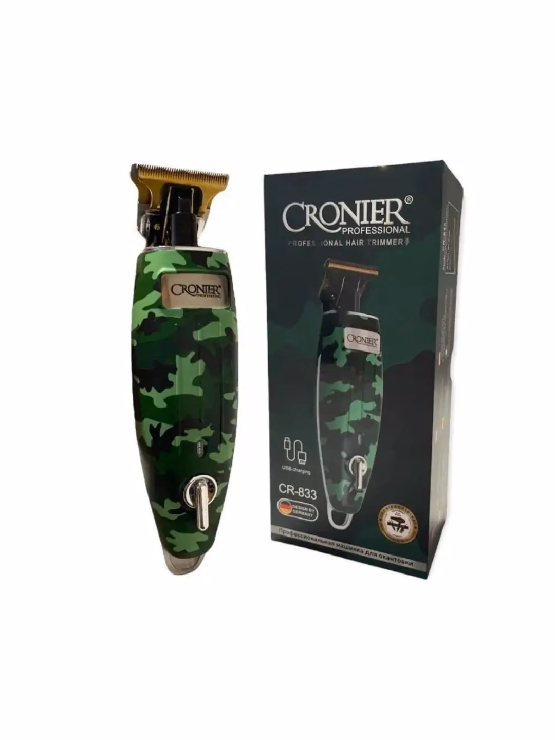 CRONIER CR-833 Trimmer USB Batareya 2.5 Soat Soqol va Soch uchun - 2