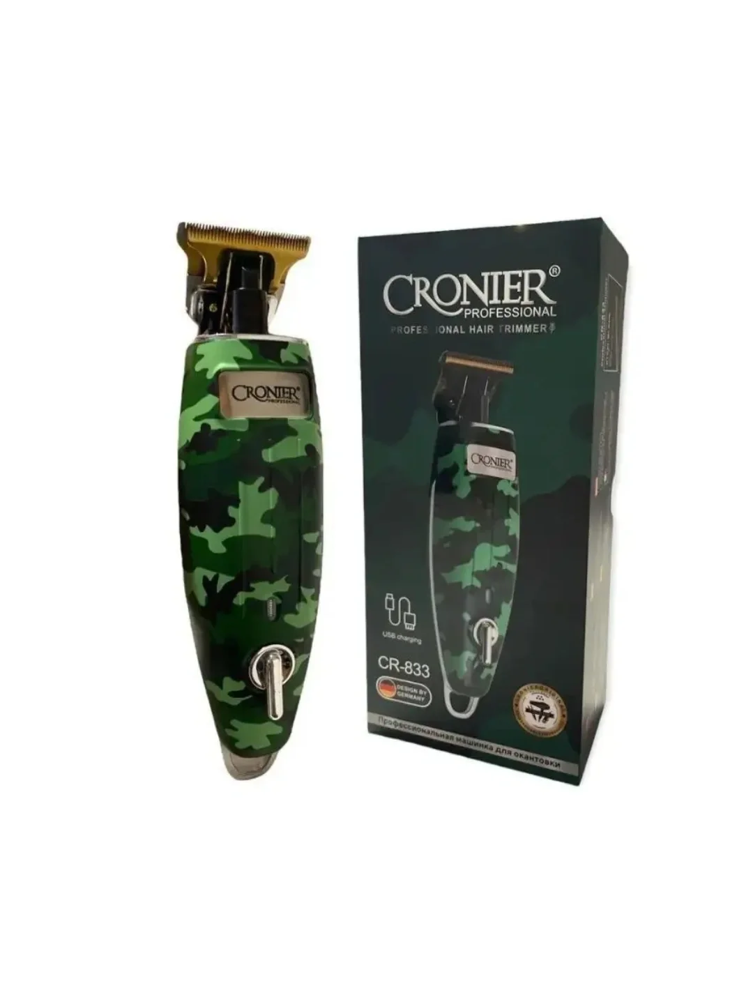 CRONIER CR-833 Trimmer USB Batareya 2.5 Soat Soqol va Soch uchun - 2