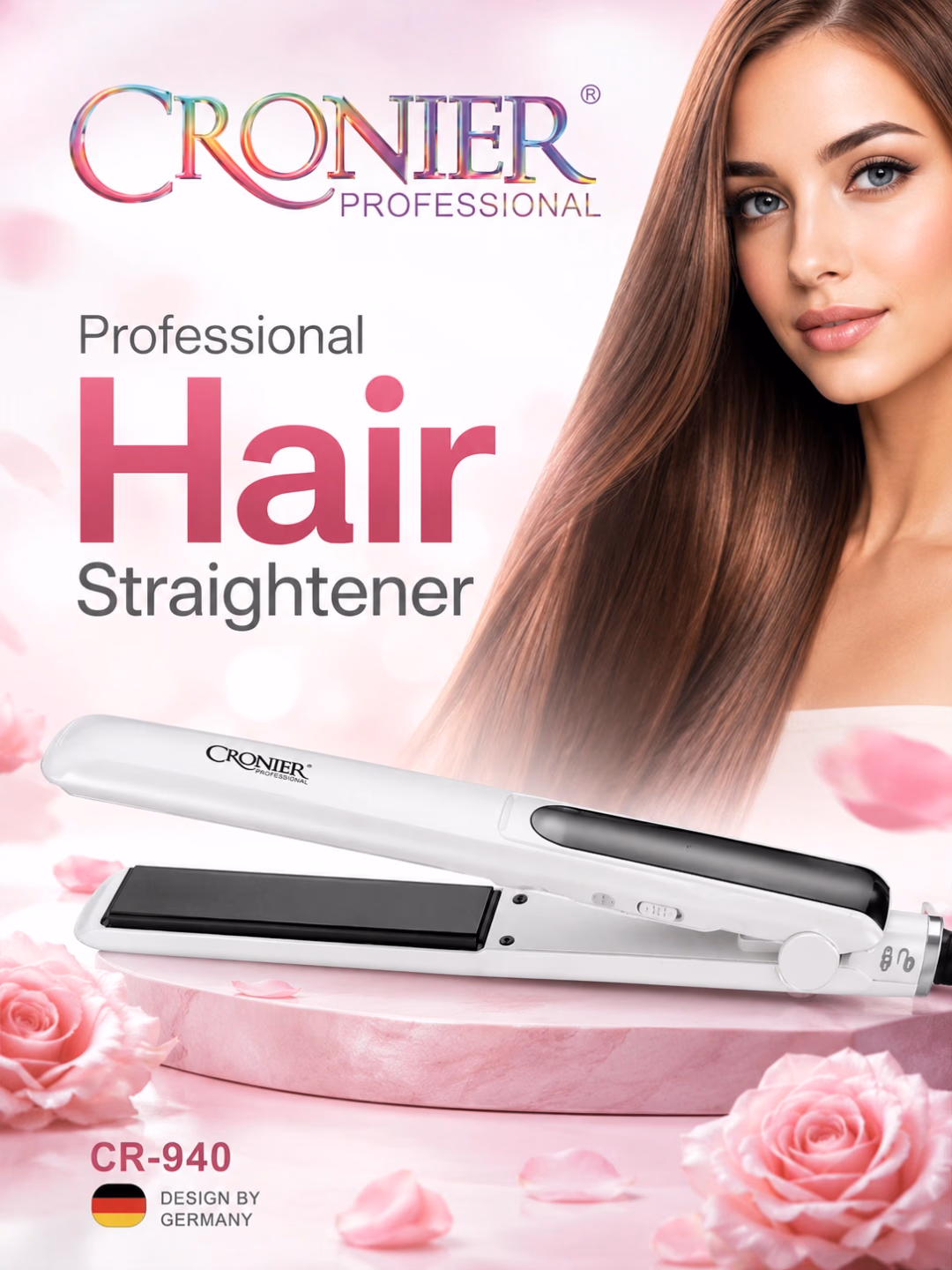 CRONIER CR-981 Professional Soch To'g'rilagich, Keramika Pichoqli - 3