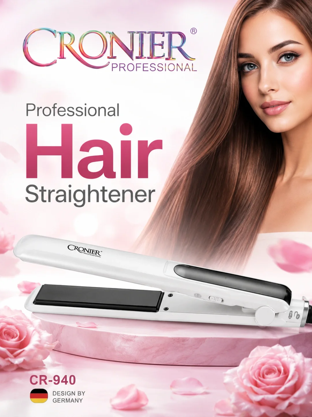 CRONIER CR-981 Профессиональная Утюжка, Керамические Plates - 3