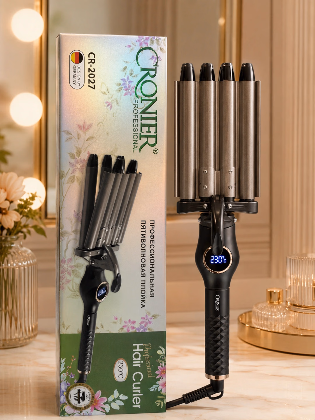 Cronier CR-2027 Professional Besh To‘lqinli Jingalaklagich, 230°C