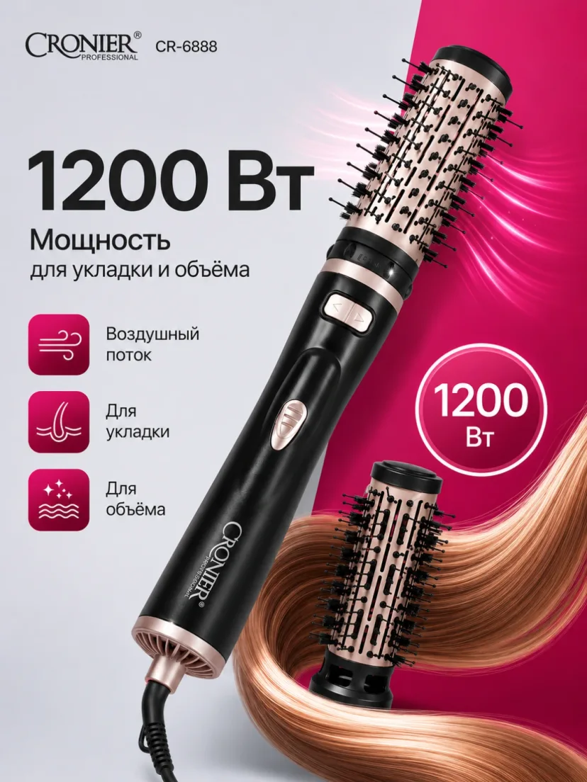 CRONIER CR-6888 Fen-taroq: 1200W, Keramik, 2 nasoskali
