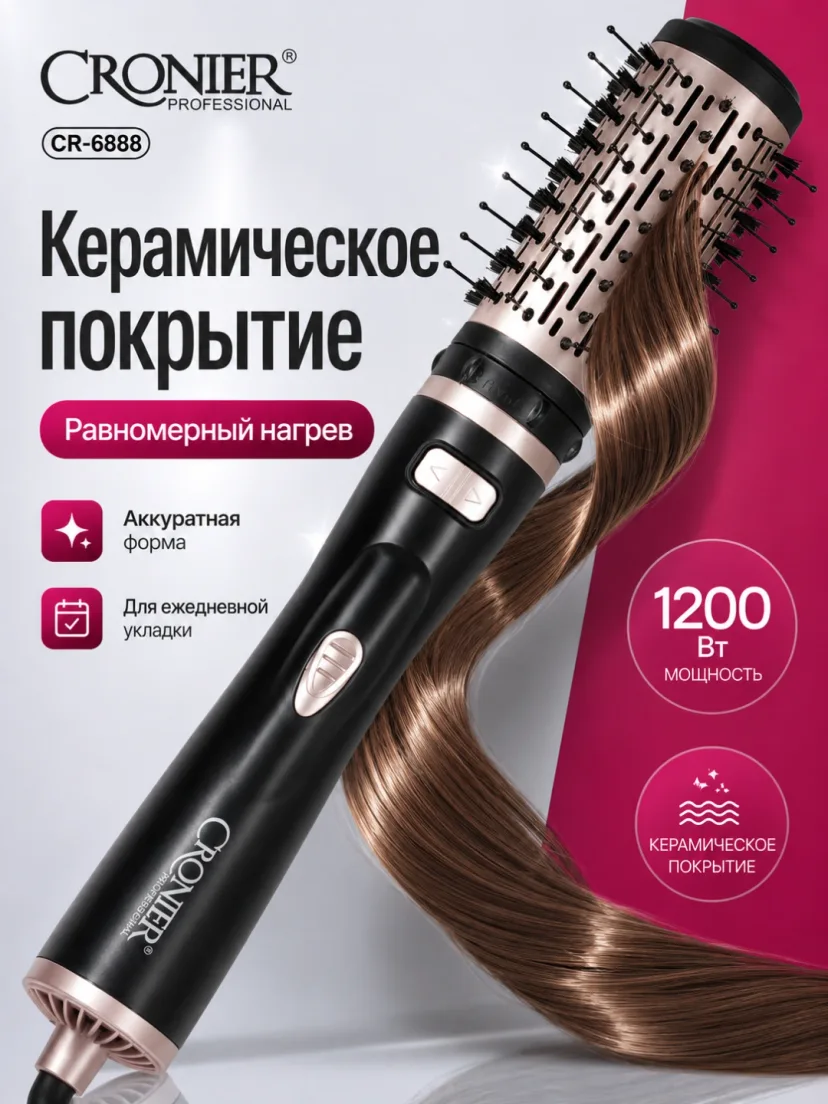 CRONIER CR-6888 Fen-taroq: 1200W, Keramik, 2 nasoskali