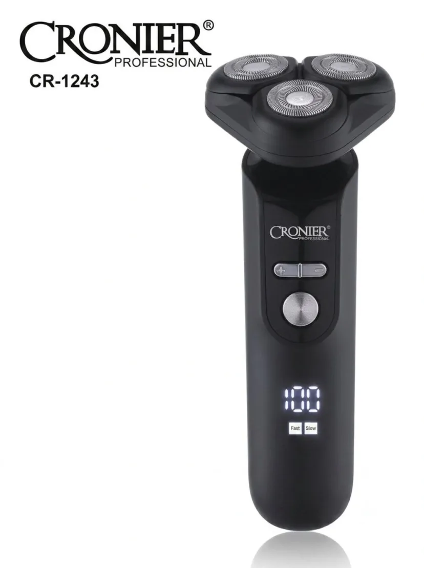 Cronier Professional CR-1243 Soqol Mashinasi 4v1 Trimmer, USB Zaryad, LED
