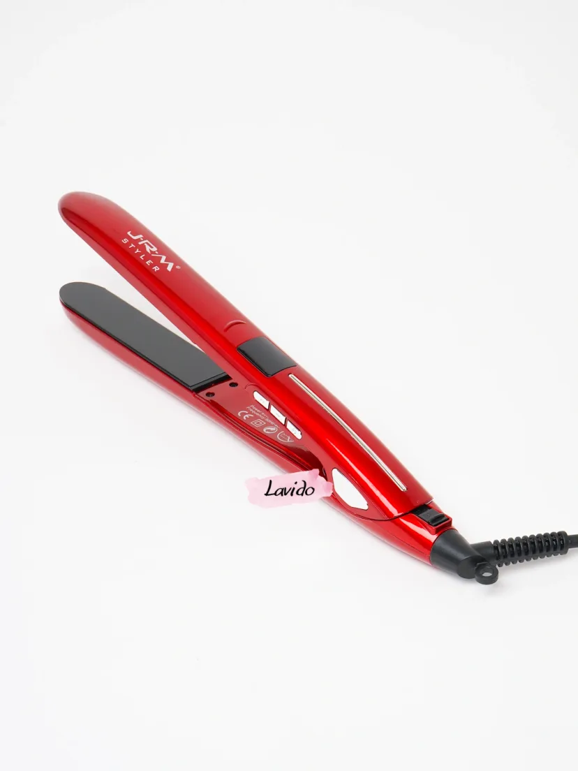 J·R·M STYLER JR-304: LCD displeyli, 450°F qoplamali soch tekislash dazmoli