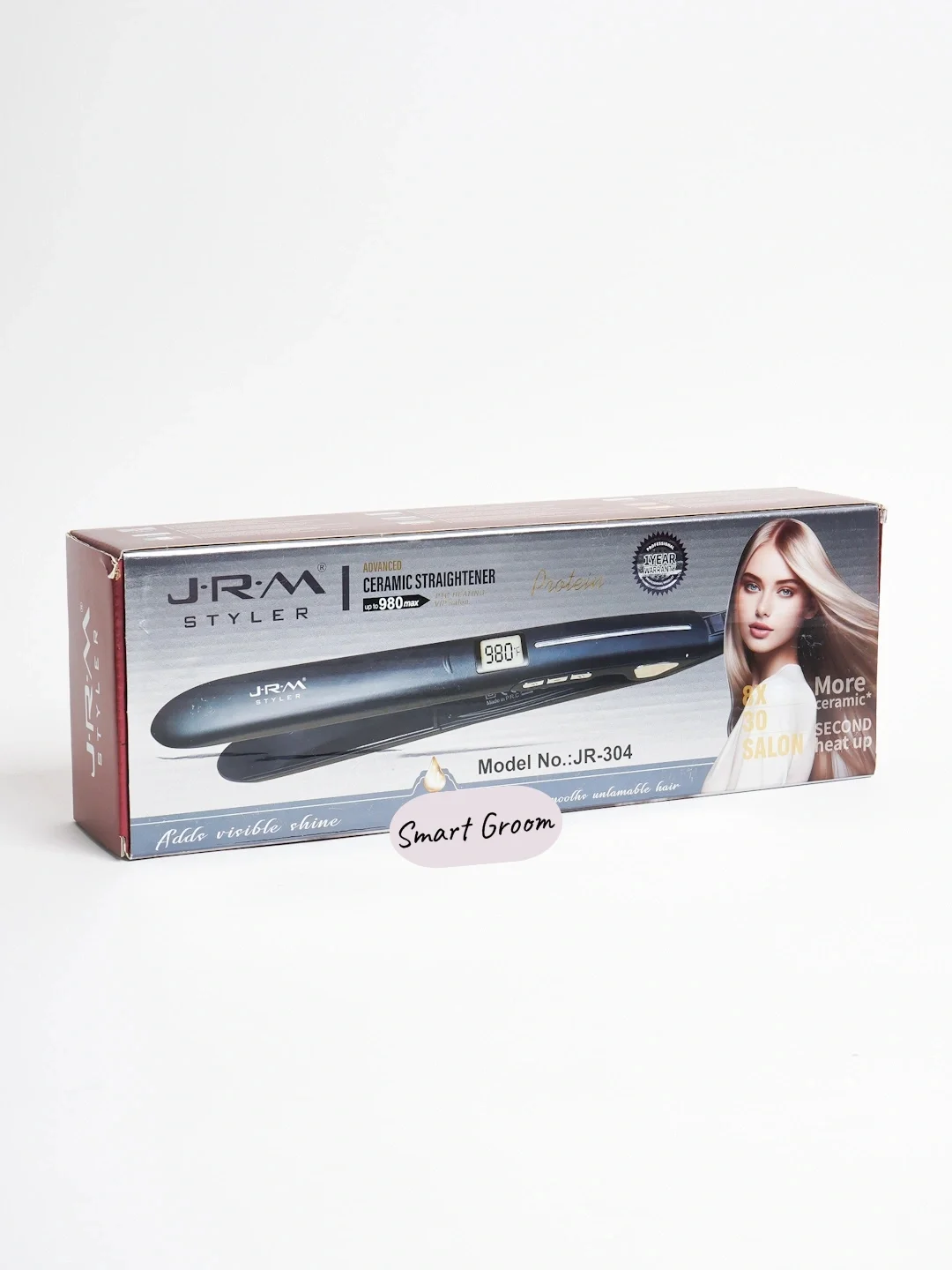 J·R·M STYLER JR-304 soch tekislovchi, keramikali, LCD displey, 220V - Asosiy rasm
