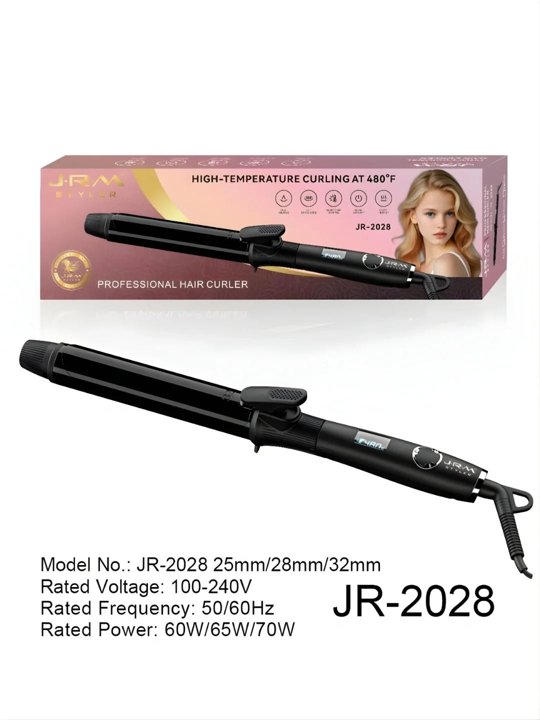 J·R·M STYLER JR-2028 Keramika ployka va gofre – multi soch styler - Asosiy rasm