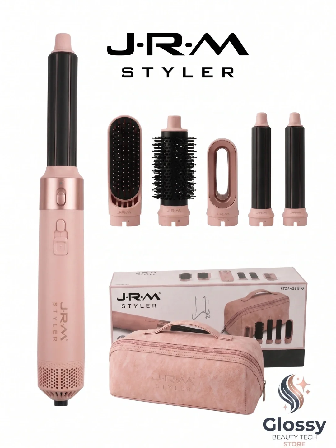 J·R·M STYLER 7-in-1 Airwrap pichoqli ployka, 1600W, keramik qoplamali - 4
