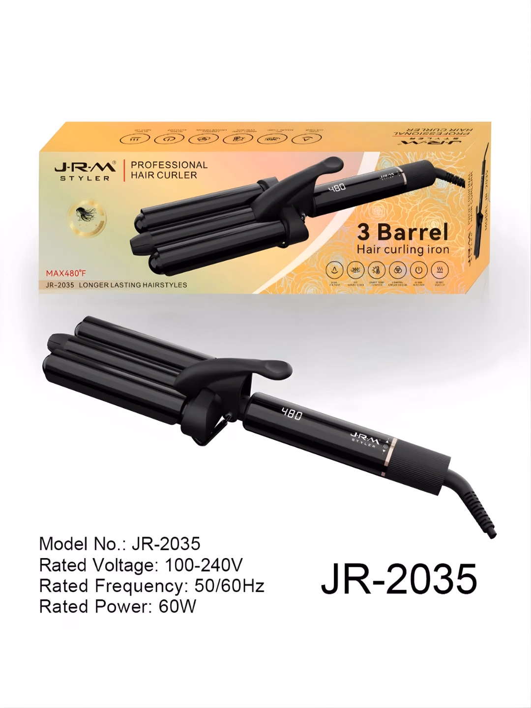 J·R·M STYLER JR-2035 Keramika qoplamali konusli ployka va gofre