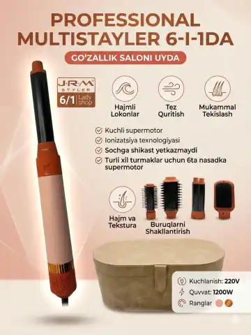 Dayson JRM fen-stayler, 6 ta 1 da, soch jingalaklash va turmaklash uchun fen


https://uzum.uz/product/2284228?skuId=8175241&utm_source=sharing&utm_medium=product_page_android&utm_campaign=native