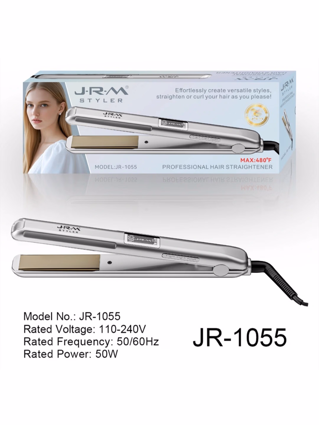 J·R·M STYLER JR-1055 Soch to‘g‘rilagich, Titan-keramika, 480°F