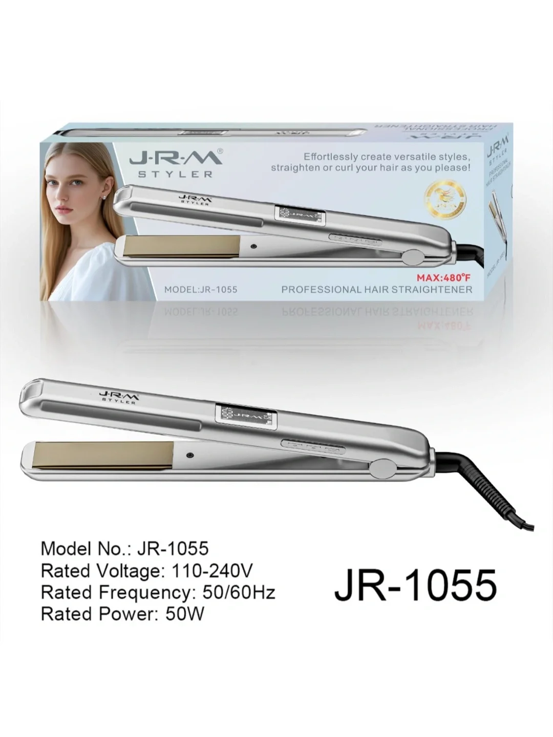 J·R·M STYLER JR-1055 Soch to‘g‘rilagich, Titan-keramika, 480°F - Asosiy rasm