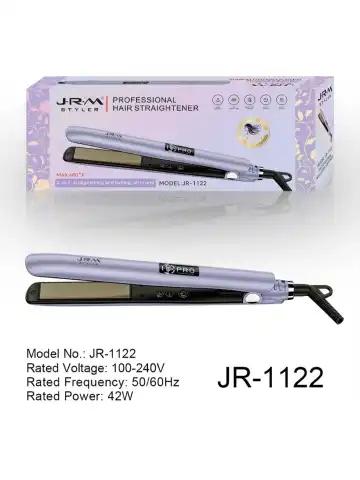 JRM JR-1122 Professional Soch Tekislagich: Titan-Keramika, 480°F Tez Qizish