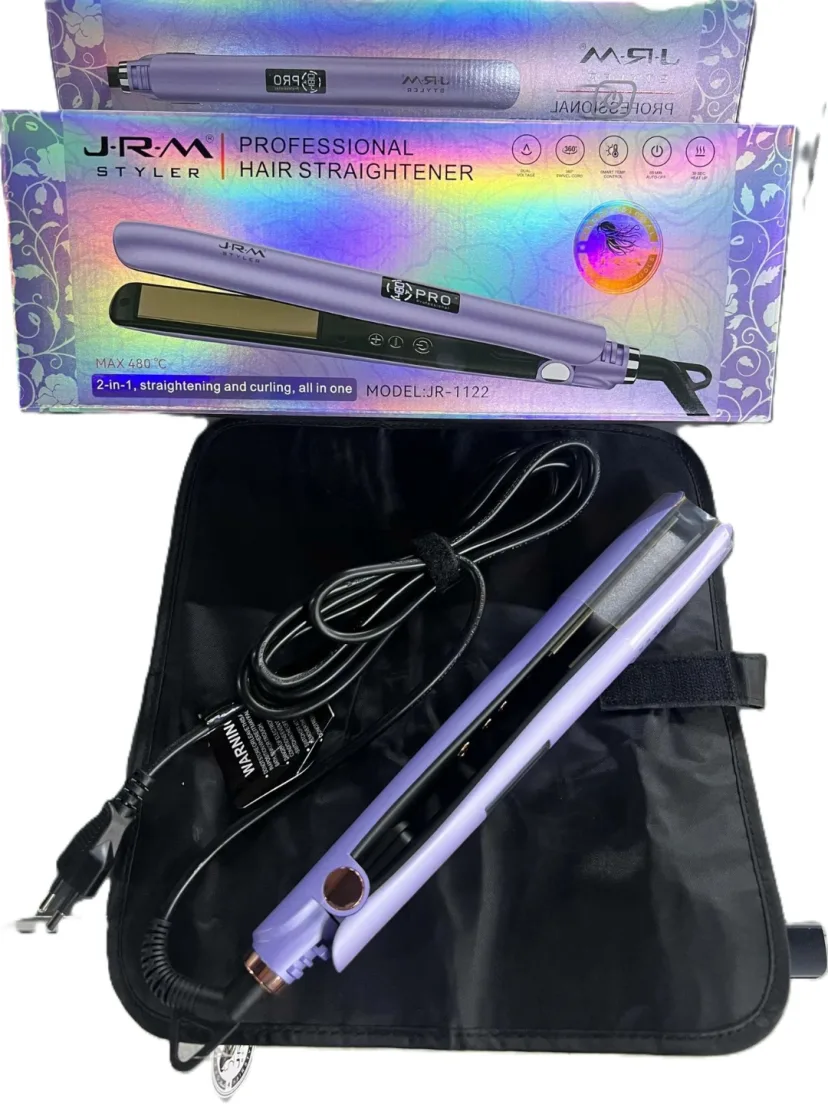 JRM JR-1122 Professional Soch Tekislagich: Titan-Keramika, 480°F Tez Qizish
