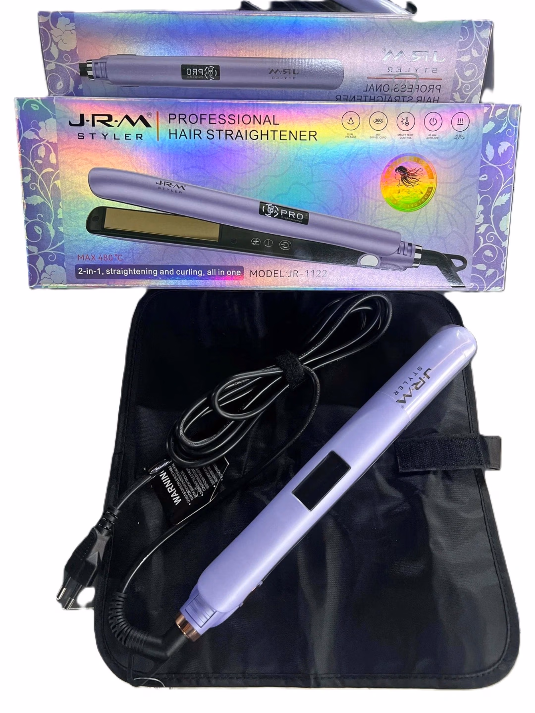 JRM JR-1122 Professional Soch Tekislagich: Titan-Keramika, 480°F Tez Qizish - 3