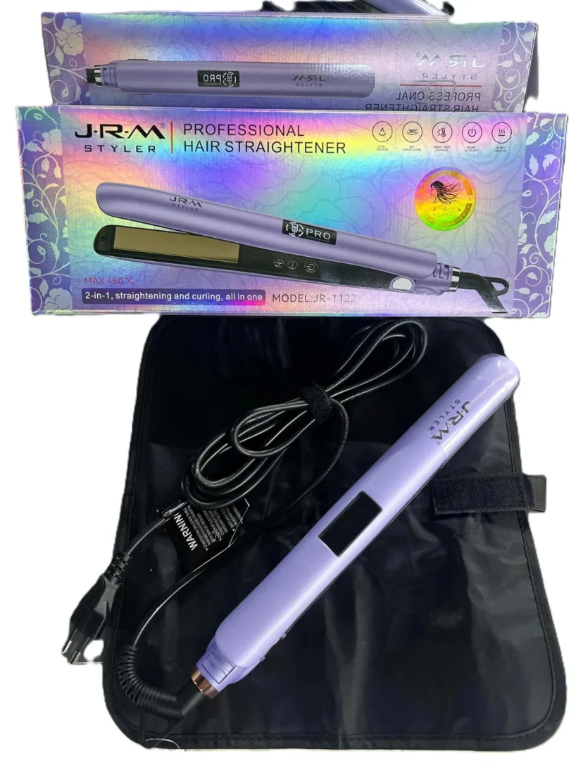 JRM JR-1122 Professional Soch Tekislagich: Titan-Keramika, 480°F Tez Qizish