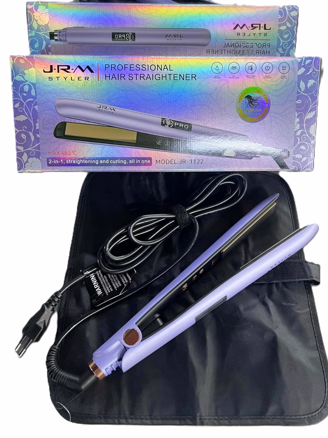 JRM JR-1122 Professional Soch Tekislagich: Titan-Keramika, 480°F Tez Qizish - 4