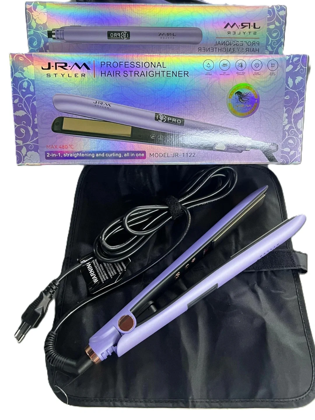 JRM JR-1122 Professional Soch Tekislagich: Titan-Keramika, 480°F Tez Qizish - 4