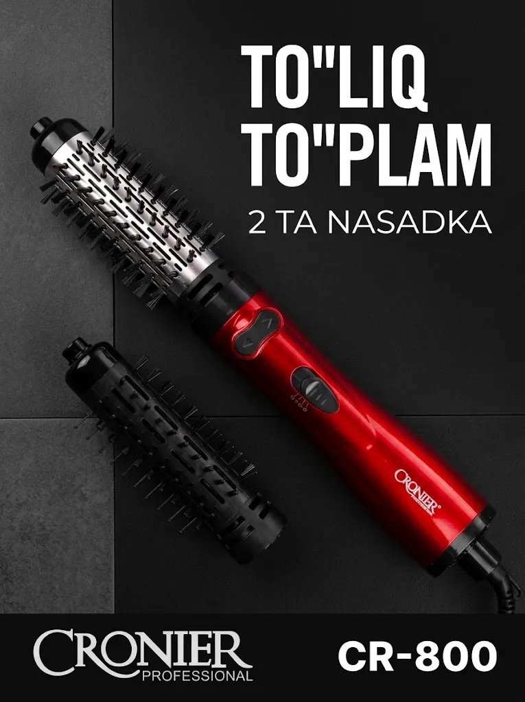 CRONIER CR-800 Professional Aylanadigan Fen-Cho'tka, 1000W, Keramik Qoplama