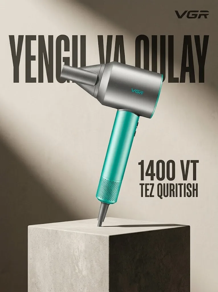 VGR V-440 Профессиональный фен BLDC 110000 rpm - 4