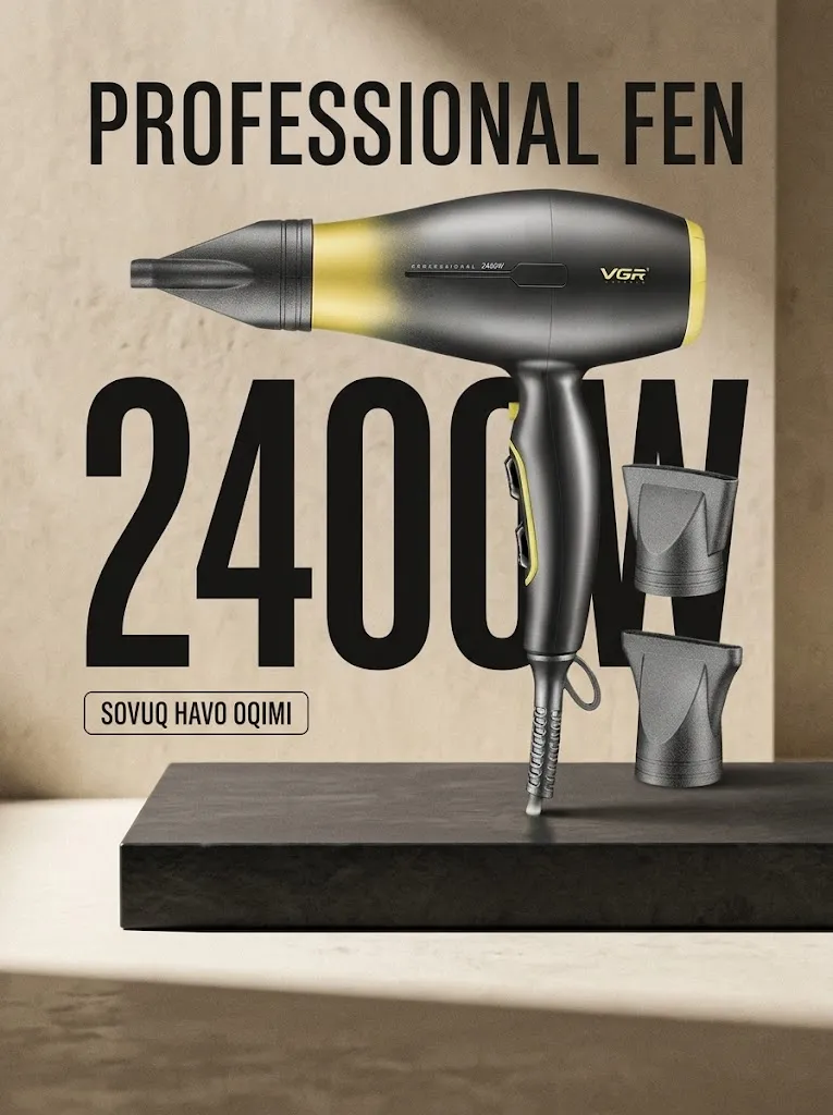VGR V-461 professional fen, 2400W tezkor sovuq havo
