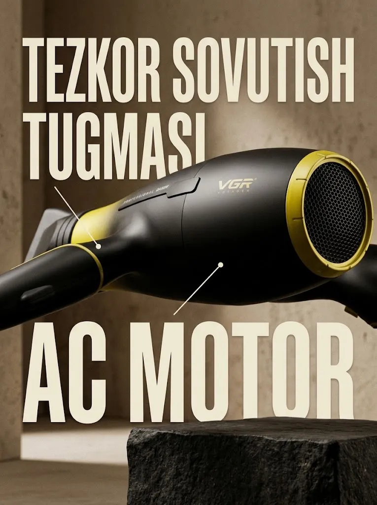 VGR V-461 professional fen, 2400W tezkor sovuq havo