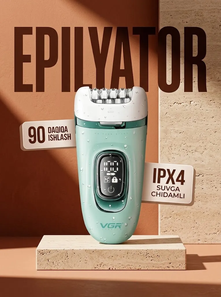 VGR V-762 Epilyator: professional, 90 daqiqa avtonom