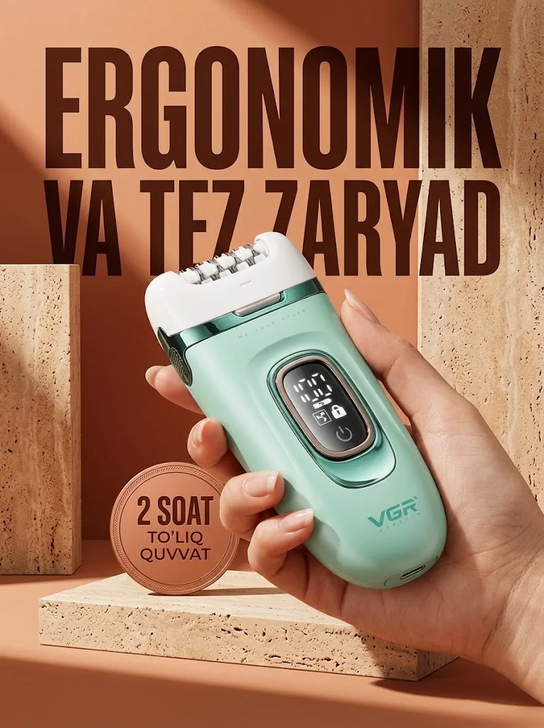 VGR V-762 Epilyator: professional, 90 daqiqa avtonom - 4