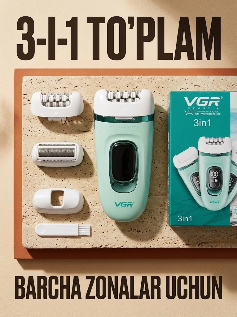 VGR V-762 Epilyator: professional, 90 daqiqa avtonom - 5