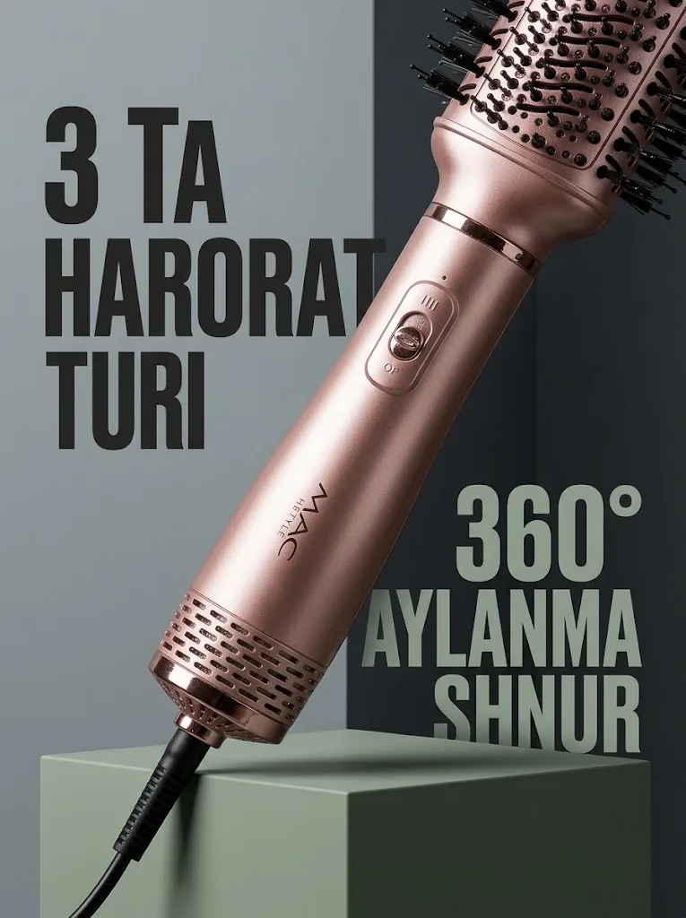 M·A·C STYLER MC 6752 Фен-гребень 5-v-1 с керамикой и футляром - 4