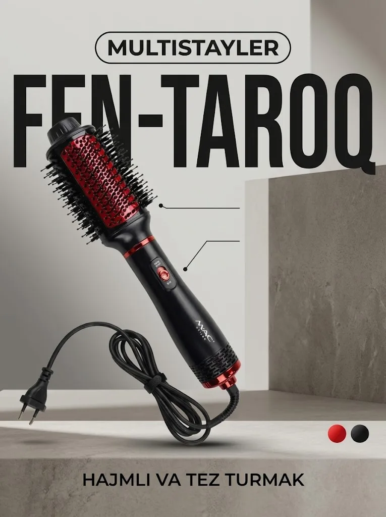M·A·C STYLER MC6751 3-v-1 Profesional Fen-Taroq va Multistayler Tormalin - 2