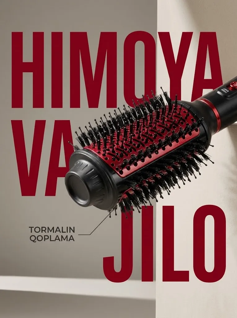 M·A·C STYLER MC6751 3-v-1 Profesional Fen-Taroq va Multistayler Tormalin