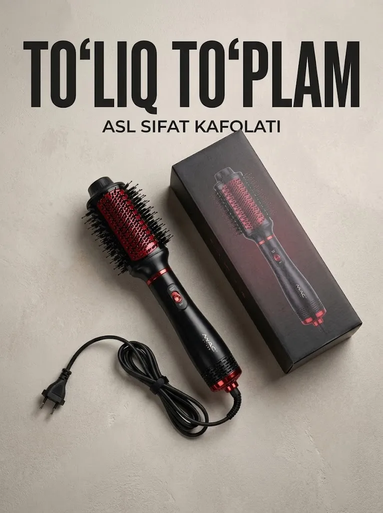 M·A·C STYLER MC6751 3-v-1 Profesional Fen-Taroq va Multistayler Tormalin