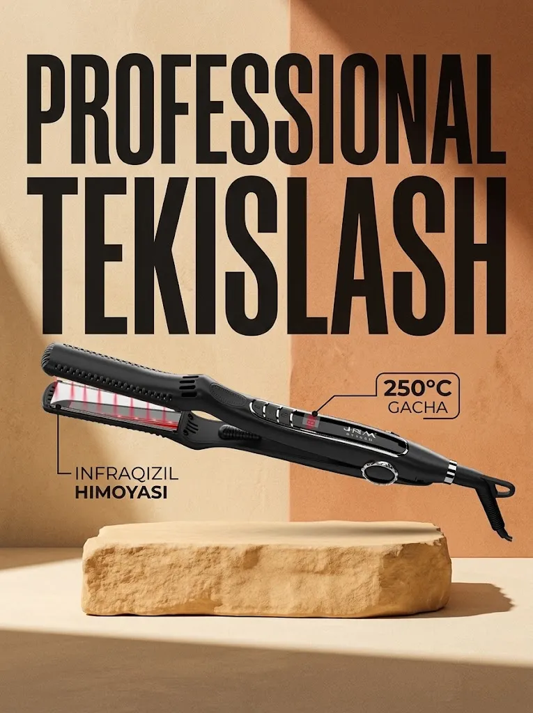 JRM JR-1067 Professional soch tekislagich, keramika plastina