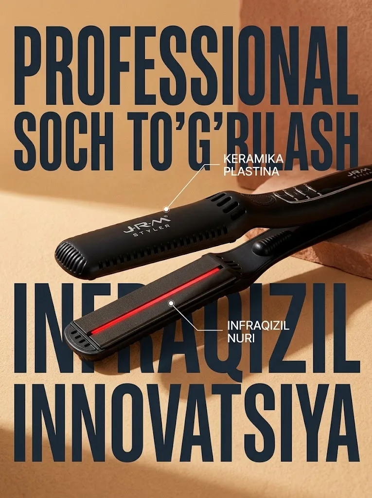 JRM JR-1067 Professional soch tekislagich, keramika plastina - 3