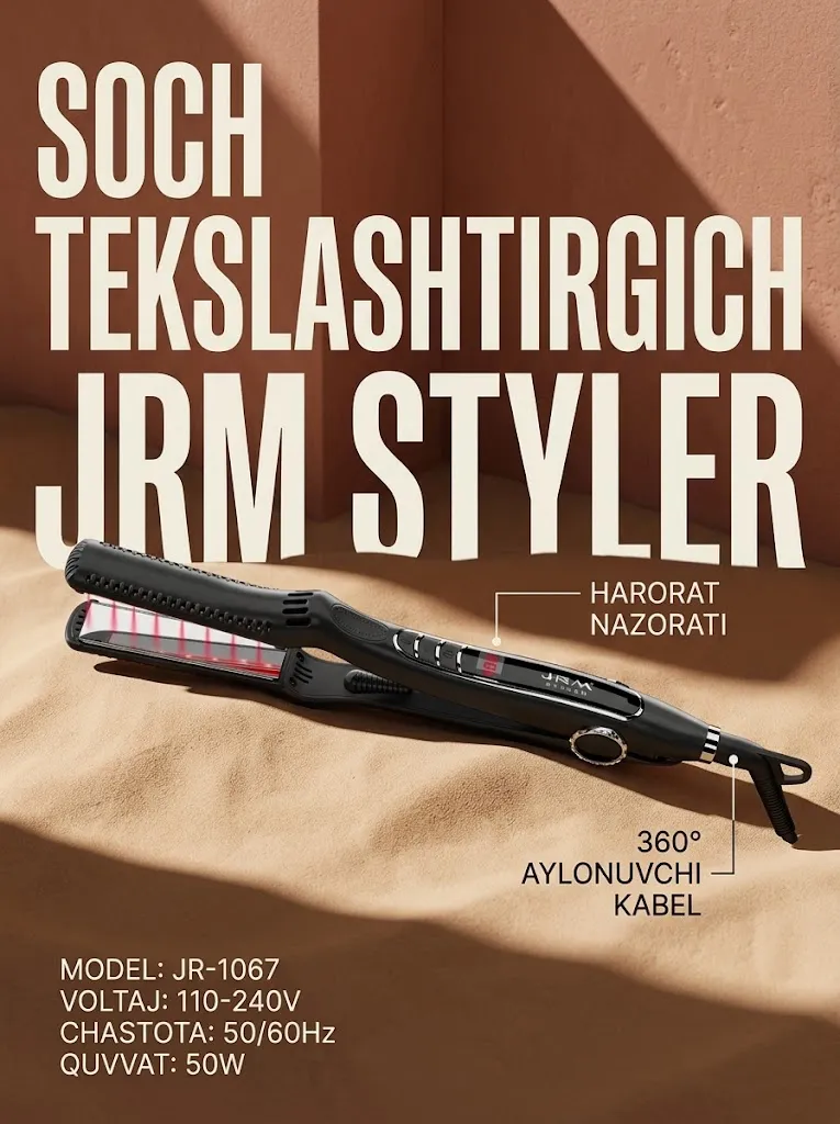 JRM JR-1067 Professional soch tekislagich, keramika plastina