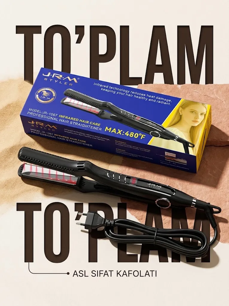 JRM JR-1067 Professional soch tekislagich, keramika plastina