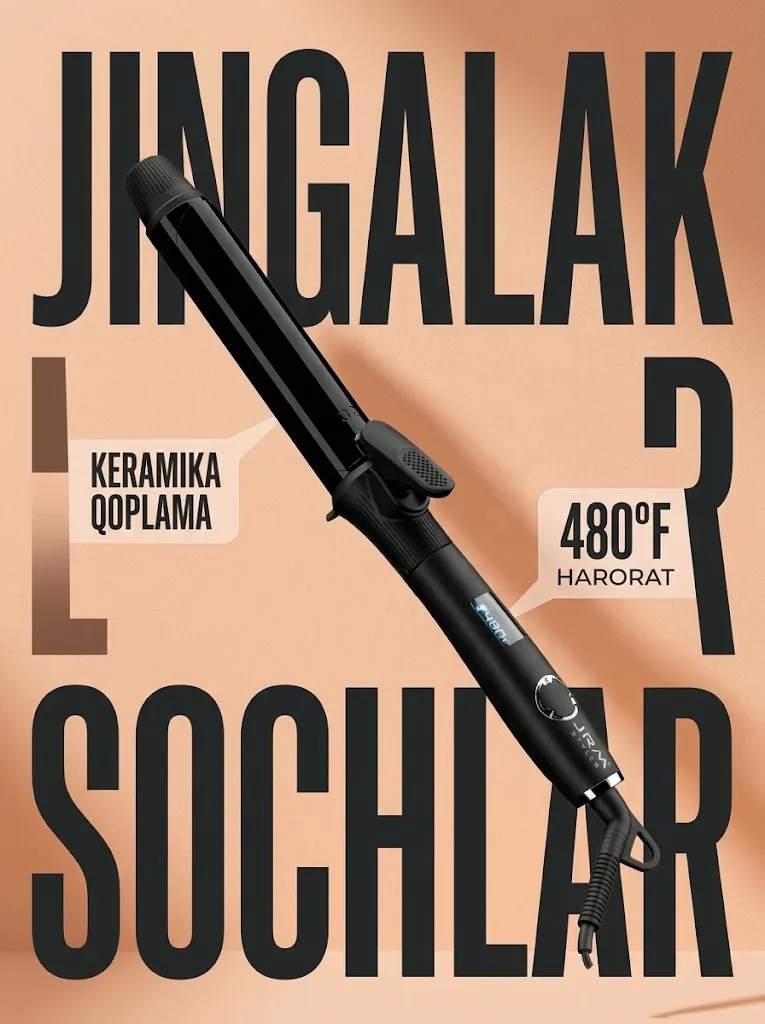 J·R·M STYLER JR-2028 Керамическая плойка и гофре – мульти стайлер для волос - 2