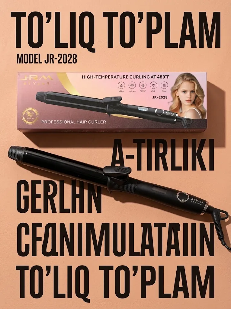 J·R·M STYLER JR-2028 Keramika ployka va gofre – multi soch styler