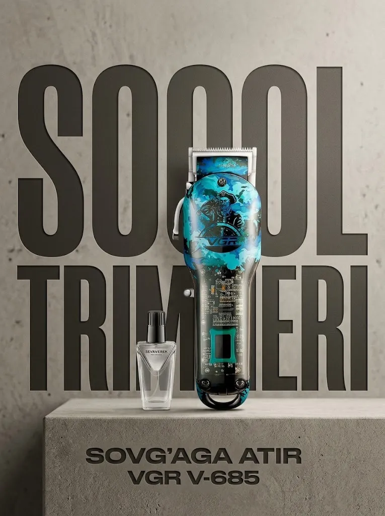 VGR V-685 Soqol trimmeri 1800mAh 90 min + Sevaverek parfyum