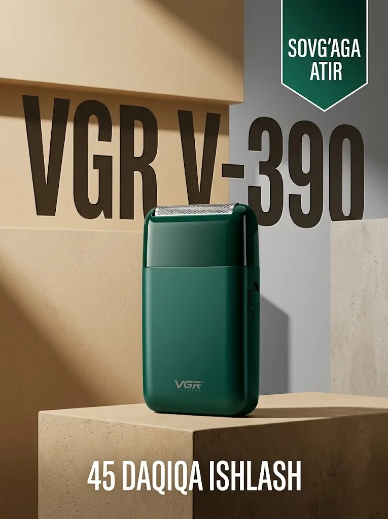 Электробритва VGR V-390, влажное бритье, роликовые ножи, 45 мин, парфюм в подарок - 2
