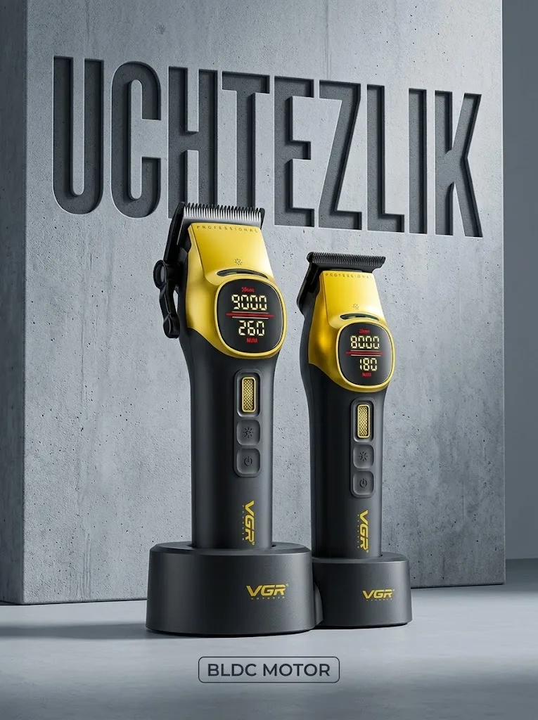 VGR V-885 s2 Ikki Donalik Trimmer va Soch Mashinkasi To'plami - 4