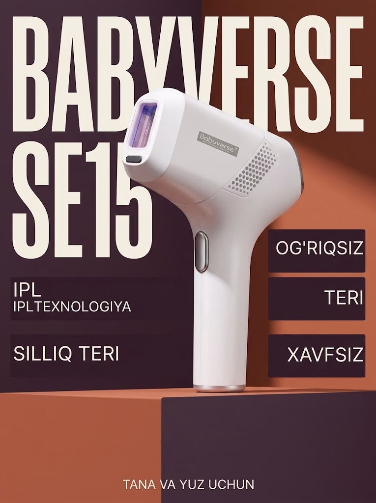 Ayollar uchun professional epilyator Babyverse SE15, Oq