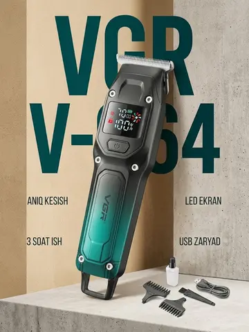 VGR V-964 Voyager Soch Qirqish Mashinasi: Li-Ion Batareya, 3 Sotatlik Ishlash