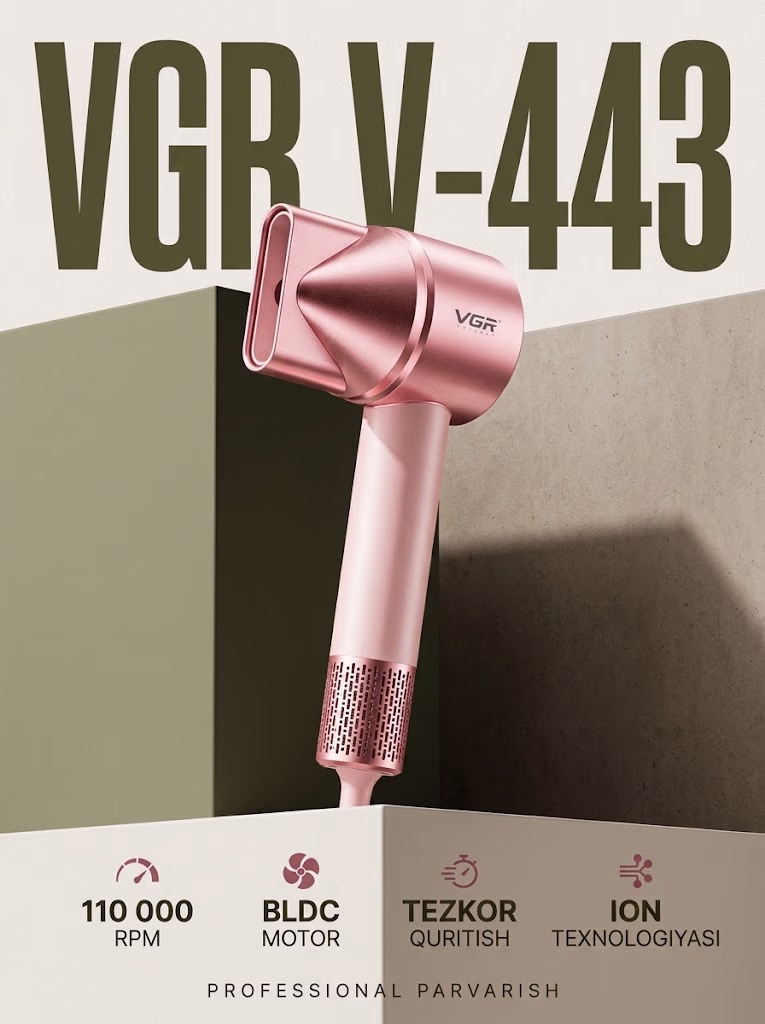 VGR V-443 professional soch feni, BLDC motor