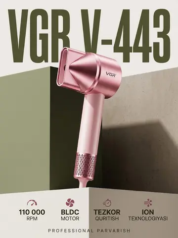 VGR V-443 professional soch feni, BLDC motor