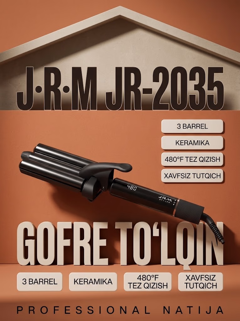 J·R·M STYLER JR-2035 Keramika qoplamali konusli ployka va gofre