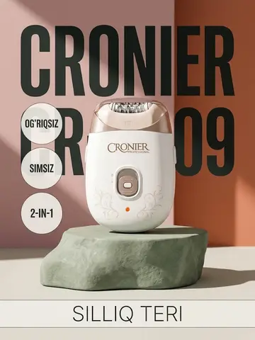 Cronier CR-8809 Ayollar uchun Epilyator (Simsiz, German Po'lati)